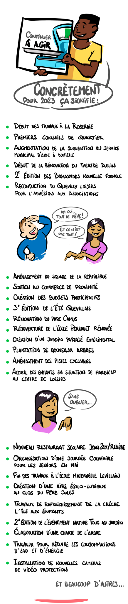 La Ville de Grand Quevilly vous souhaite à toutes et à tous une très belle année 2023 ! Une année résolument tournée vers l’Objectif Terre ! Objectif Terre, c’est pour nous la bonne méthode pour continuer à agir de façon durable au service des Quevillais. Face à la crise du réchauffement climatique et à celle du coût de l’énergie, Grand Quevilly s’est fixé l’Objectif d’une Transition Ecologique, Responsable, Raisonnée et Economique. Un processus à long terme, responsable et participatif, axé sur la sobriété énergétique et financière ainsi que sur la priorisation des actions. Cela dans le but de préserver la planète et le cadre de vie des Quevillais.
